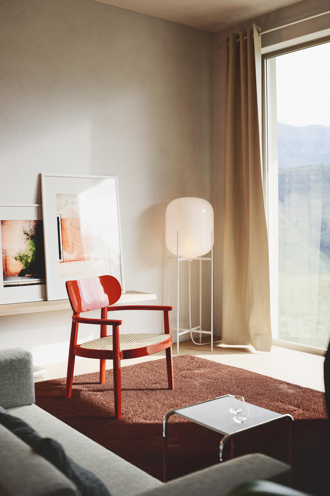 Holzsesessel mit Armlehnen 119 F Hochglanz Thonet