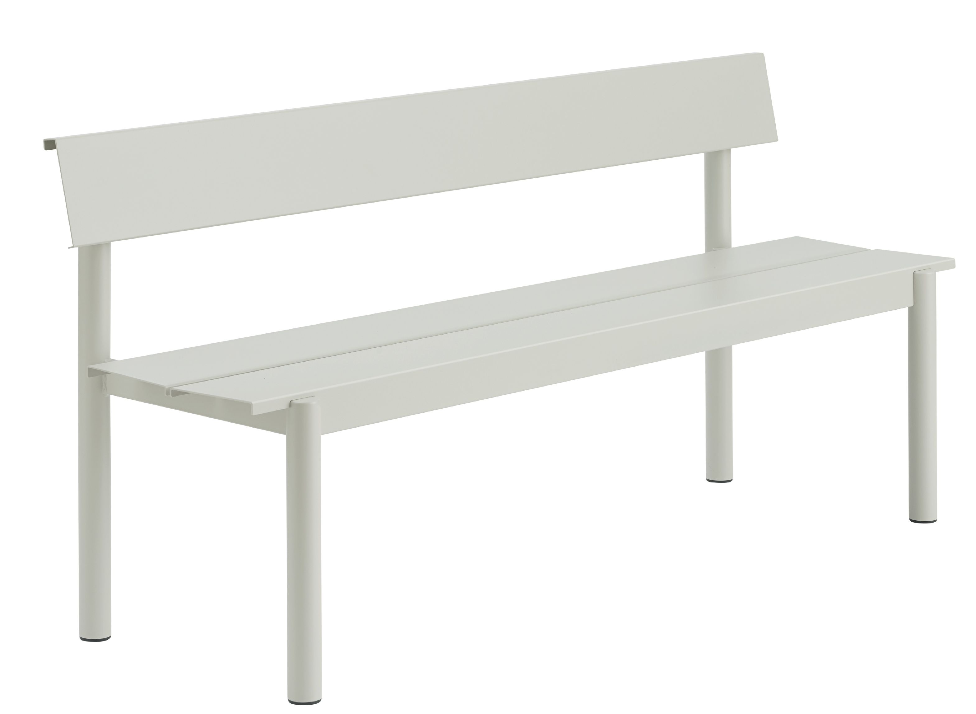Linear Steel Bench Outdoor Bank mit Rückenlehne 170x34 cm Muuto