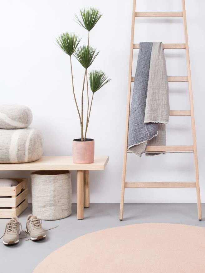 Mono Rund Filzteppich Ø 160 cm myfelt  Merle (Rosa)