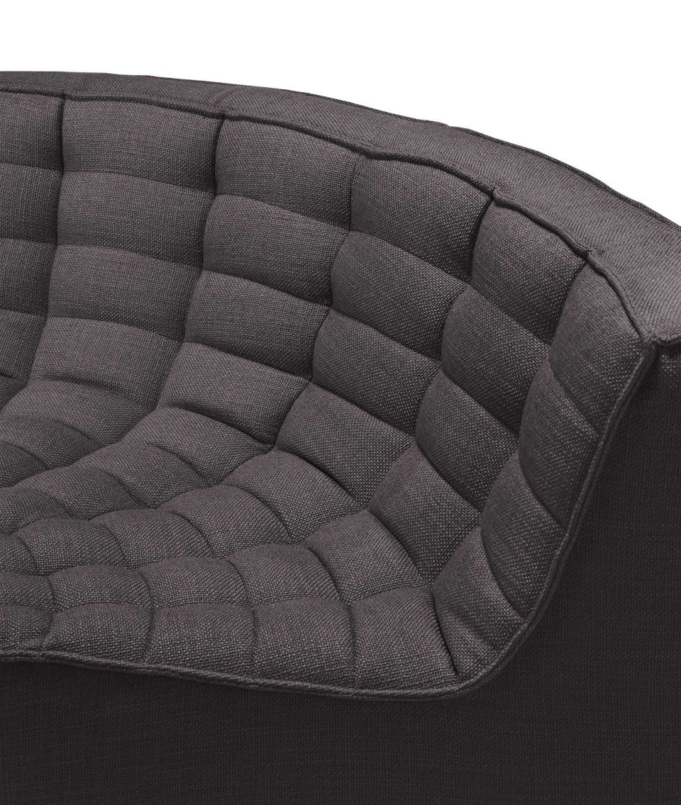 N701 Sofa runde Ecke dunkelgrau Ethnicraft