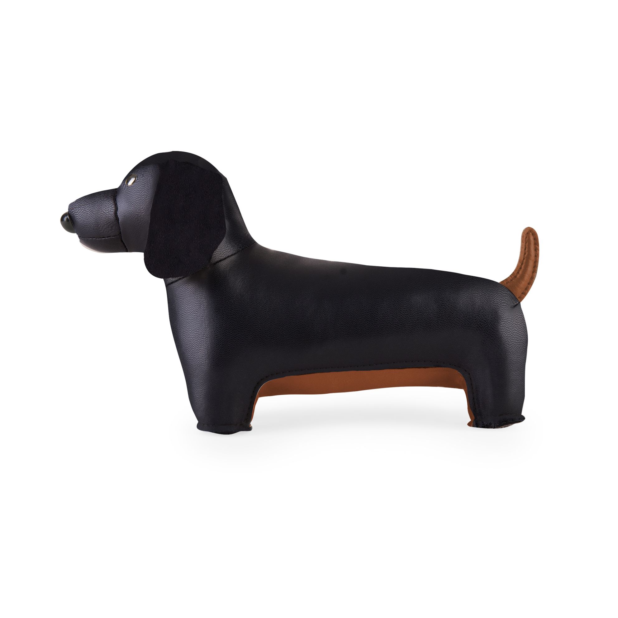 Briefbeschwerer Dackel schwarz/tan Züny