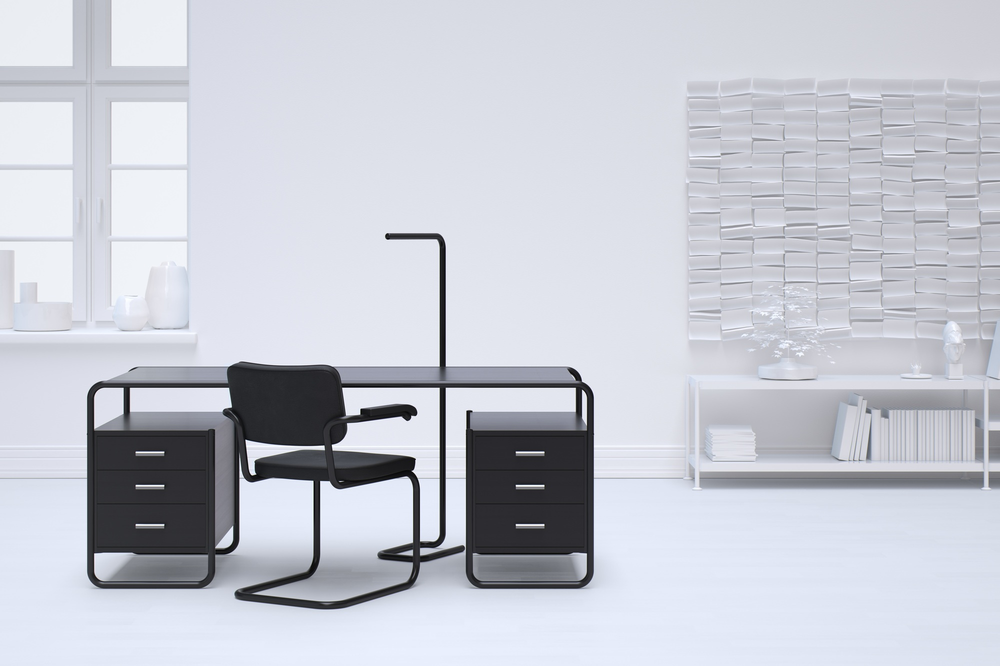 S 285/5 Stahlrohr Schreibtisch Thonet