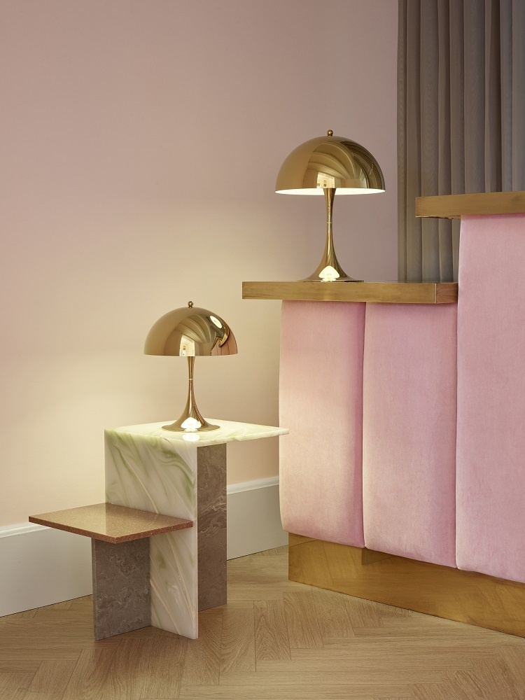 Panthella 250 Table lamp LED Tischleuchte Metallisiert CHROM Louis Poulsen EINZELSTÜCK