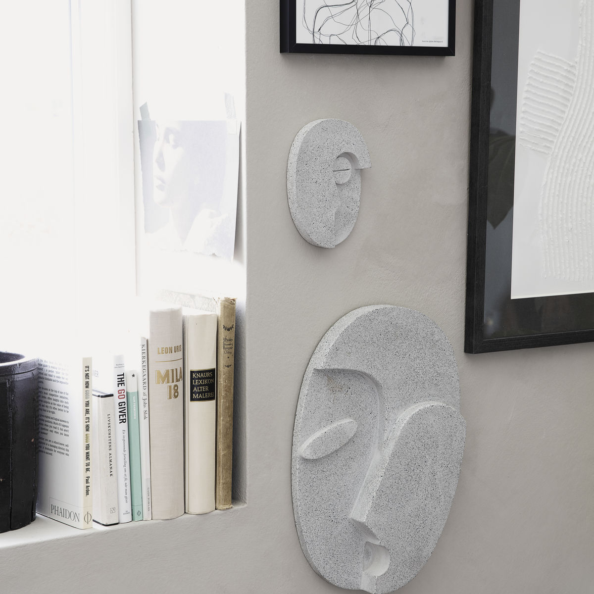 Wall Art Face Wandobjekt Gesicht Grau house doctor EINZELSTÜCKE