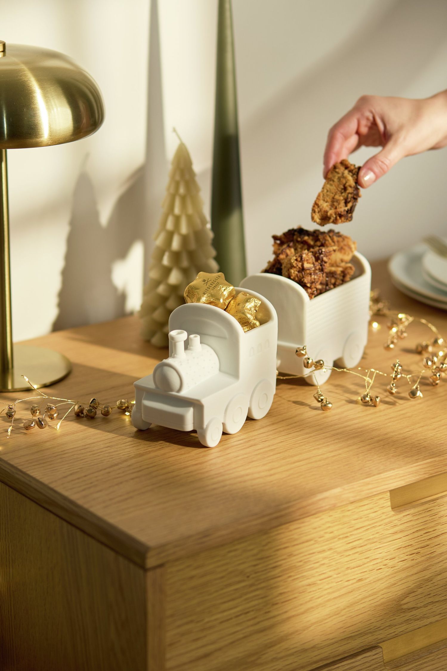 Weihnachtszug Set Schalen-Set Räder