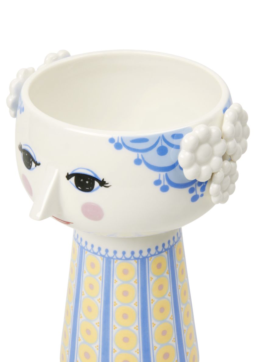 Eva Vase H18,5cm hellblau Bjørn Wiinblad
