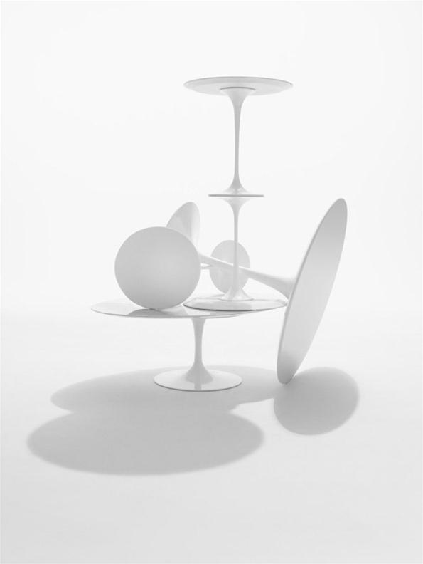 OUTDOOR Saarinen Tisch rund Knoll International - QUICK SHIP