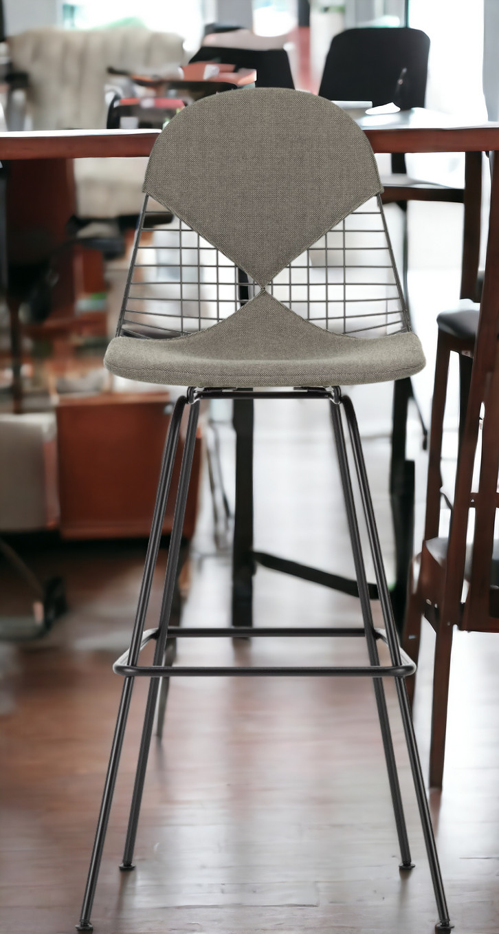 Eames Wire Bar Stool Barhocker High mit Sitz- und Rückenpolster Vitra