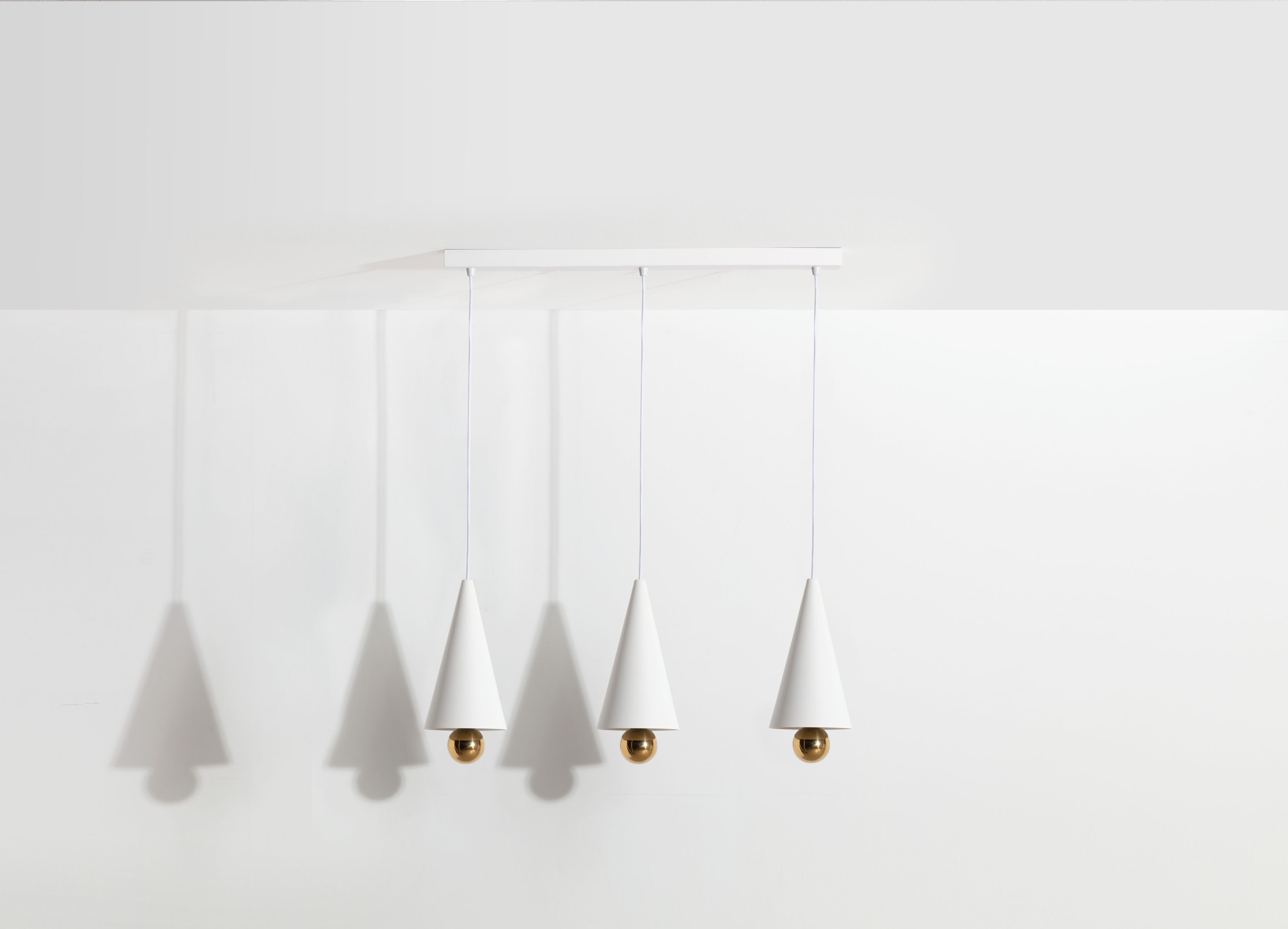 Cherry Pendant light Pendelleuchte 3-er Set Linear Petite Friture Weiß