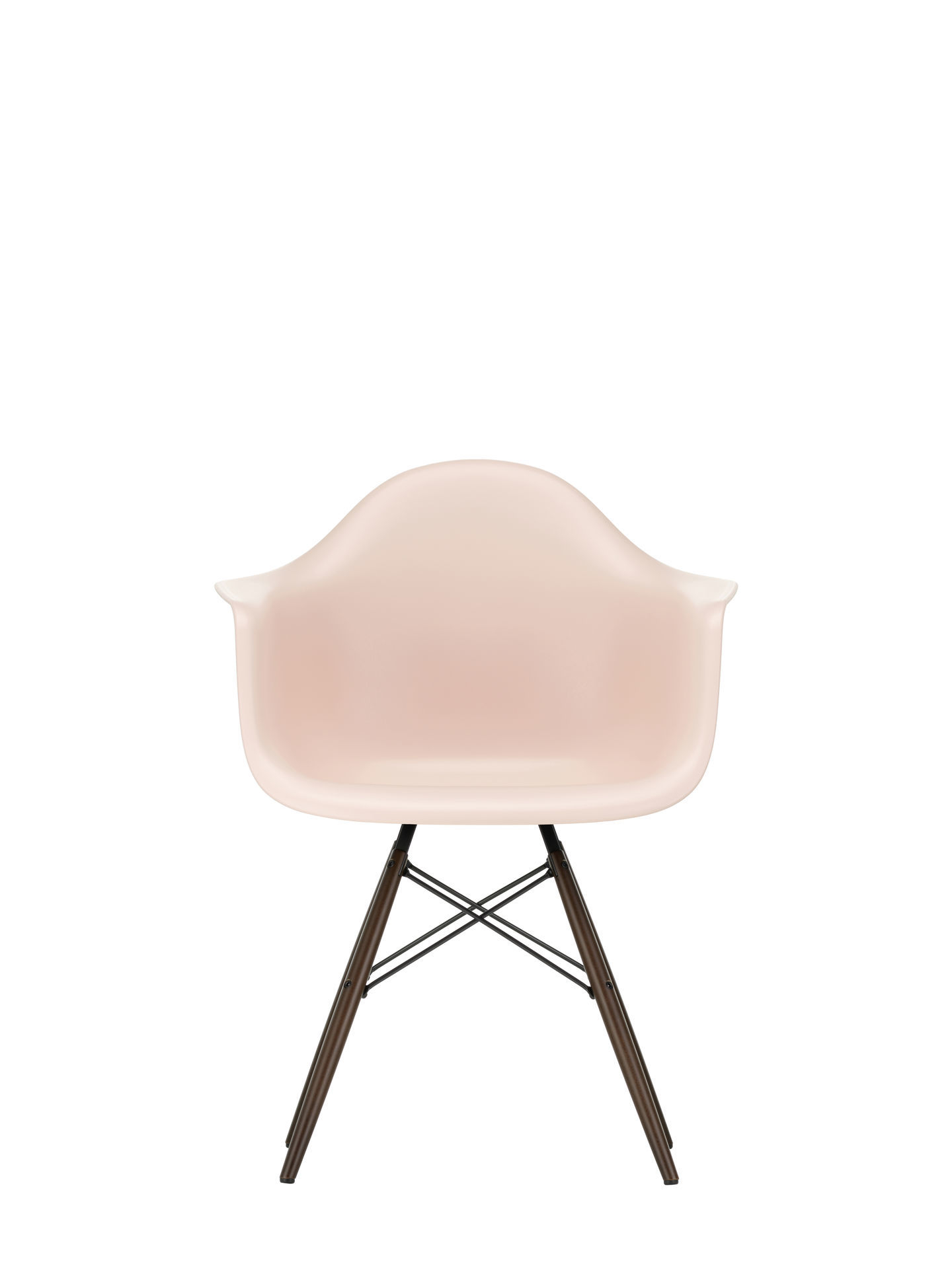 Eames Plastic Arm Chair DAW Stuhl Vitra Ahorn dunkel - Rostorange