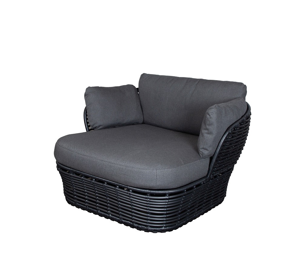 Basket Outdoor Loungesessel Cane-Line Gestell Graphit / Kissen Grau