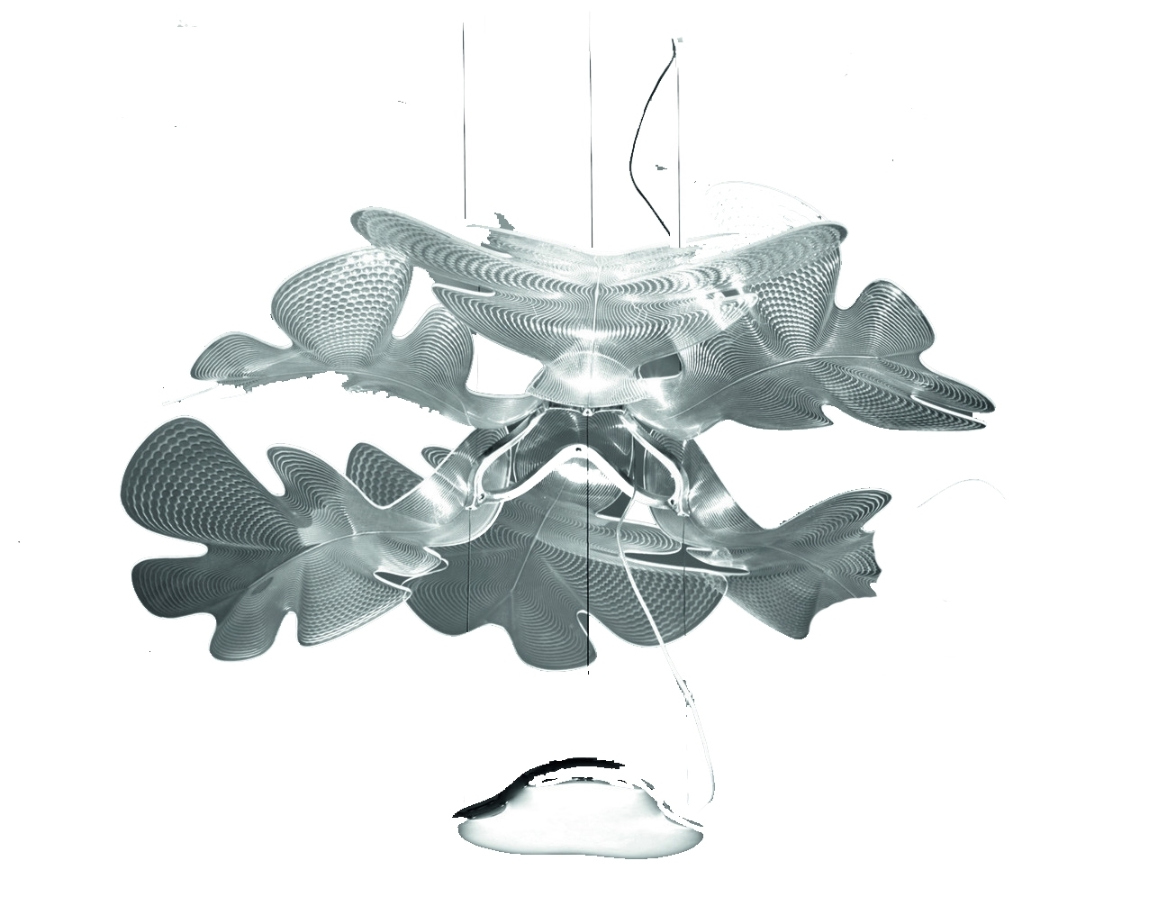 Chlorophilia Pendelleuchte Struktur Chrom Diffusor transparent Artemide