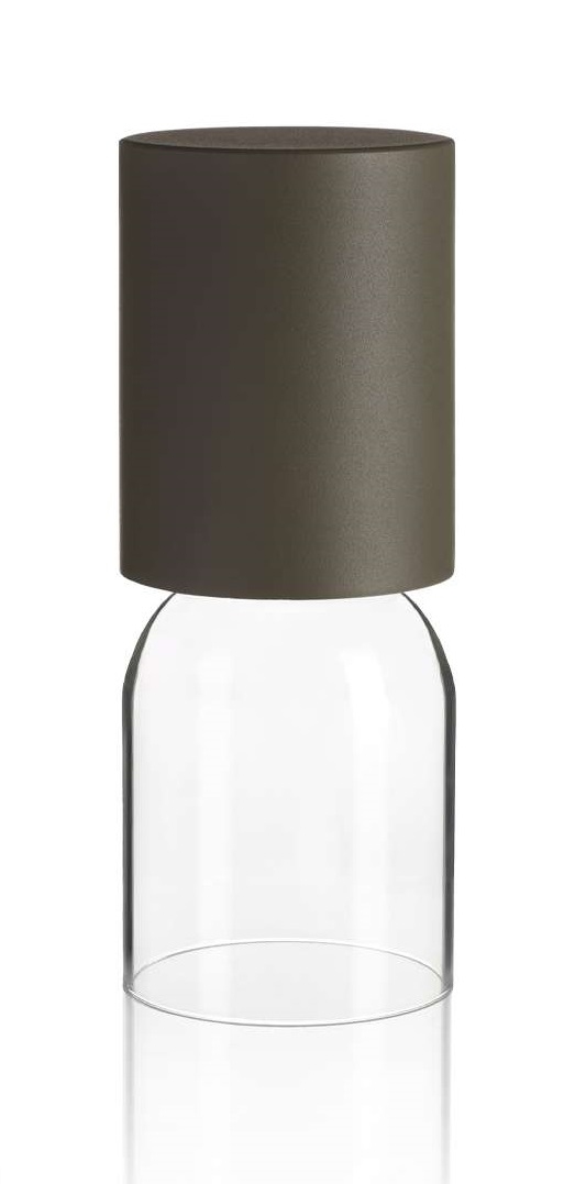A02R1 NUI Mini Outdoor Portable lamp Akkuleuchte / Tischleuchte Grau Luceplan 
