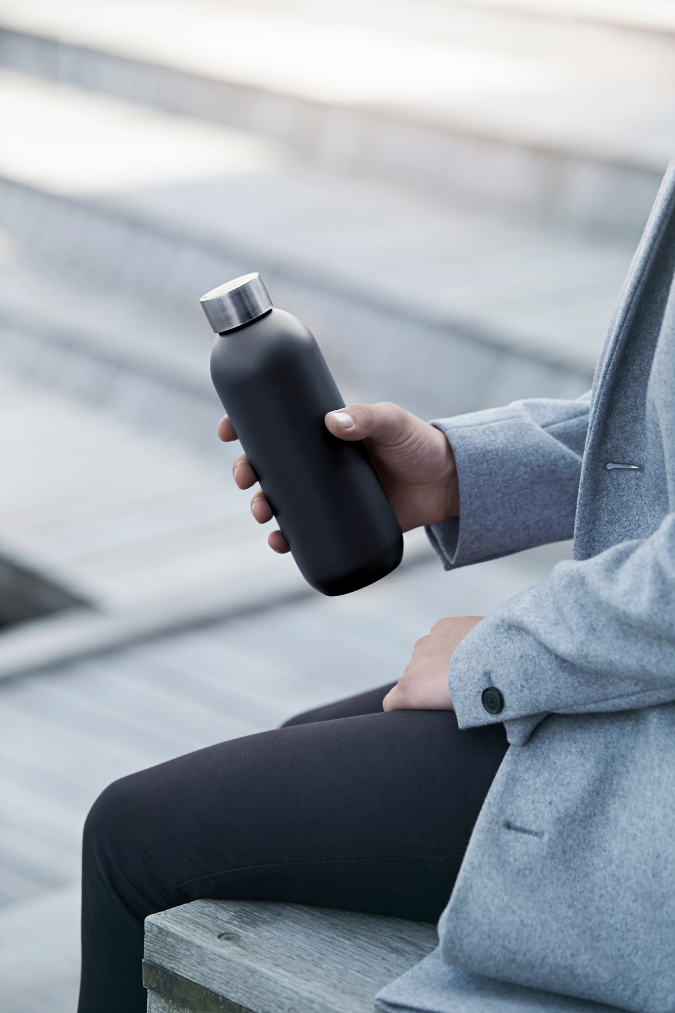 Keep Cool Trinkflasche 0,6 l Stelton Schwarz EINZELSTÜCK