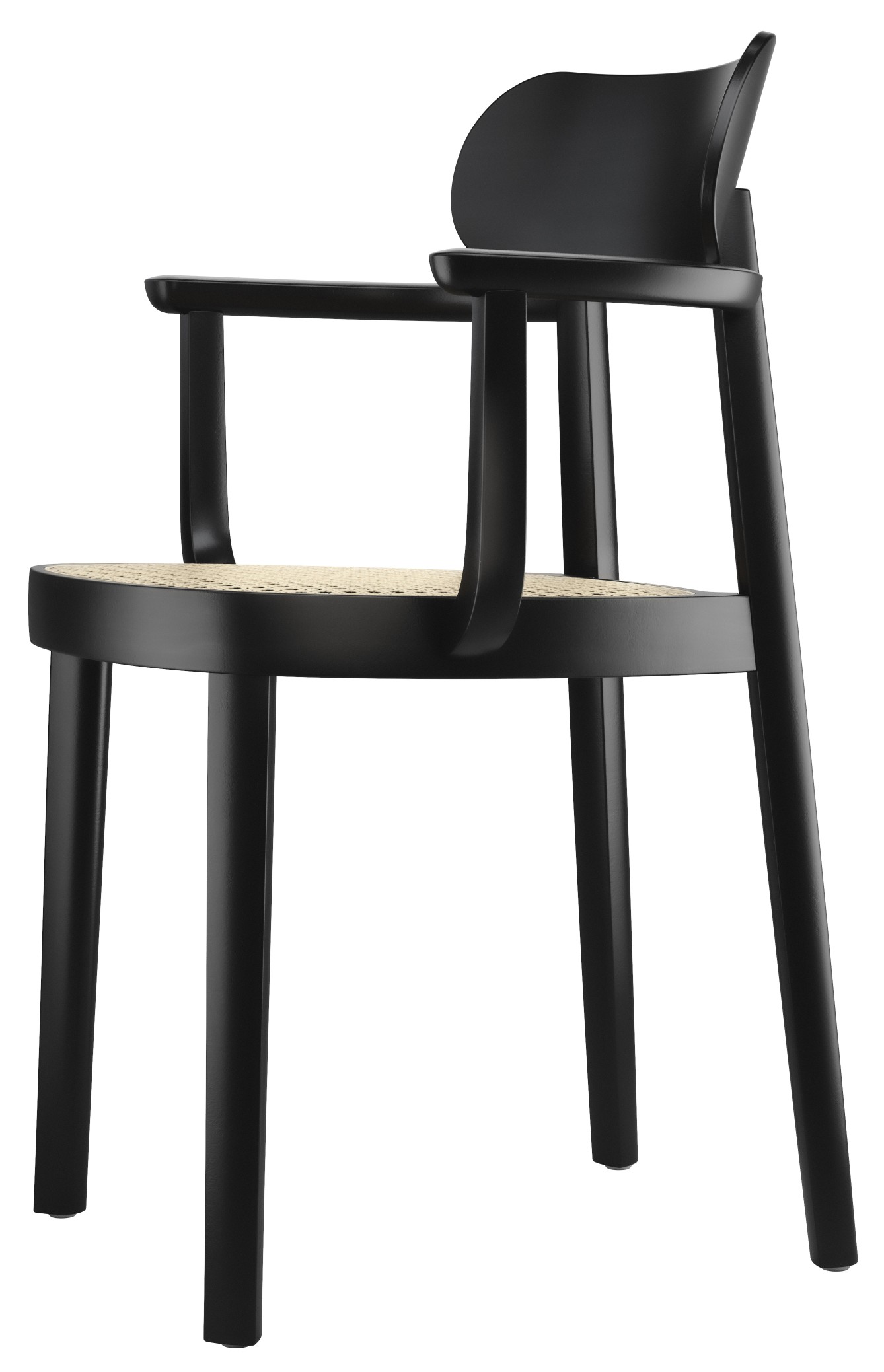 Holzstuhl mit Armlehnen 118F / 118 F Thonet