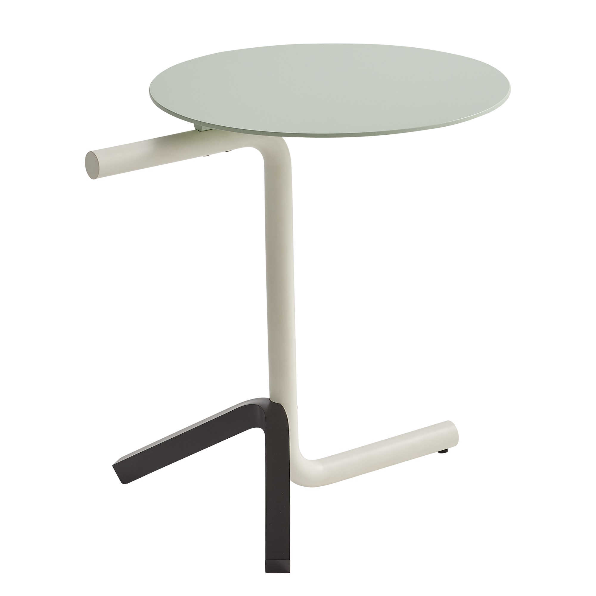 Aso Beistelltisch von Mox, runder Tisch mit mintgrüner Tischplatte und außergewöhnlichem, modernem Design.