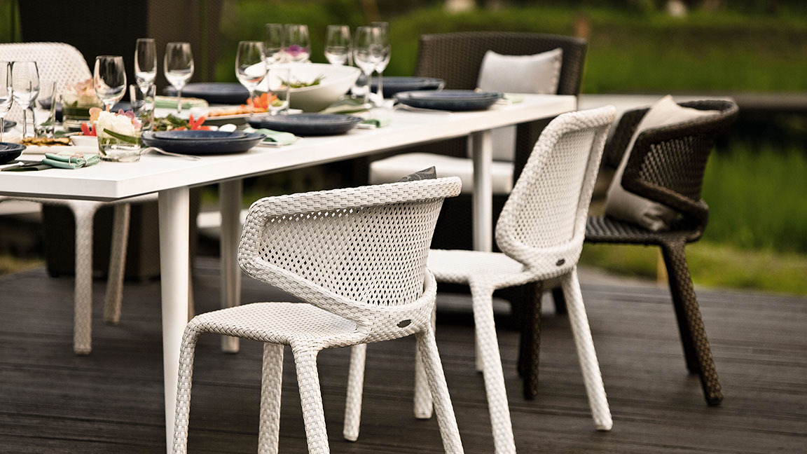 Seashell Armchair Armlehnstuhl chalk Dedon