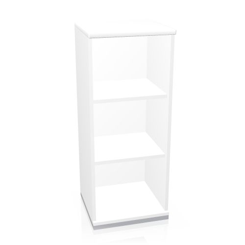 Weißes Regal Acta Regal 3 OH von König+Neurath, 45 cm breit, mit drei Fächern.