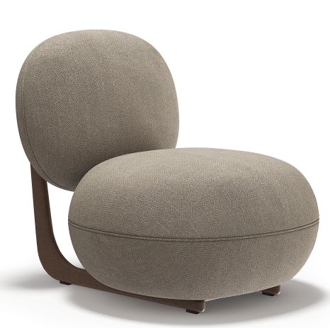 Copper Lounge Chair Sessel Holzgestell NORR11