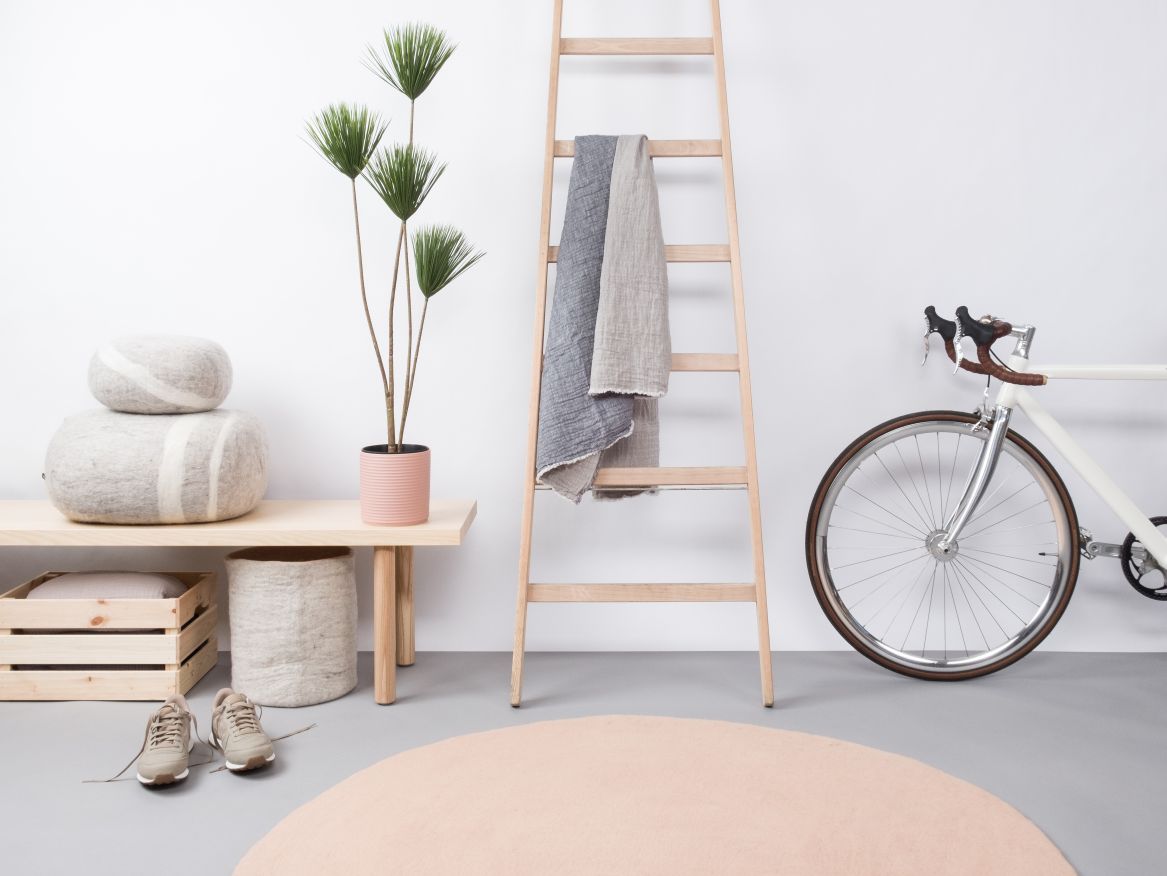 Mono Rund Filzteppich Ø 160 cm myfelt  Merle (Rosa)