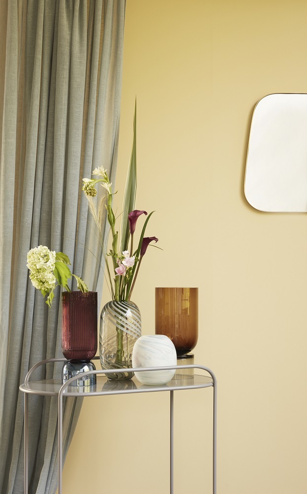 Vase Glas grün/weiß Hübsch Interior EINZELSTÜCK