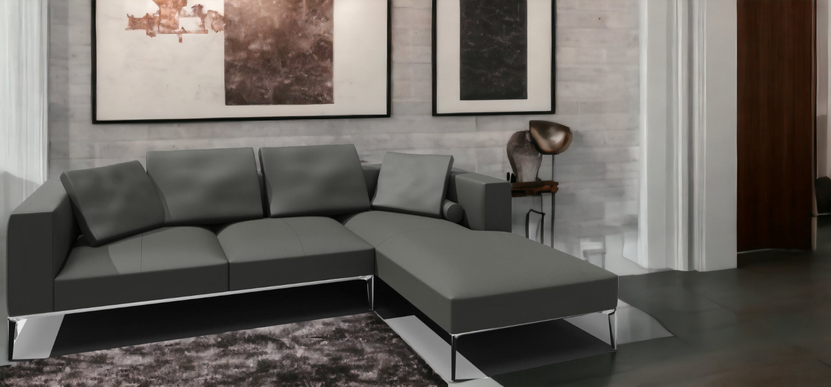 Jaan Living 3 Sitzer Sofa mit 2 Rückenkissen, 2 Komfortkissen & 2 Komfortrollen Kombi A21 Walter Knoll 