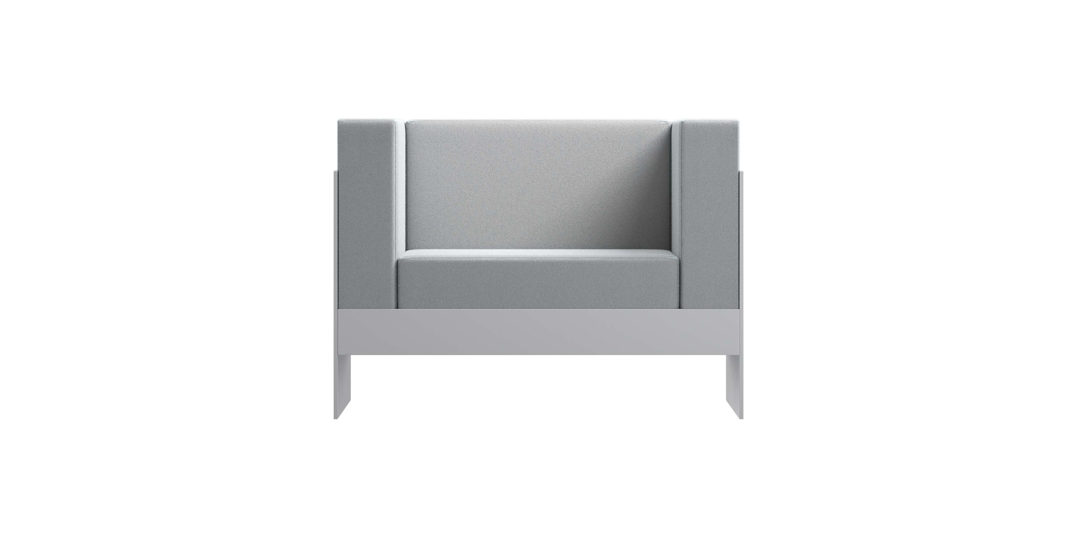 Graues New Tendency Sofa, modernes Design, bequeme Sitzgelegenheit für Wohnzimmer und Büro.