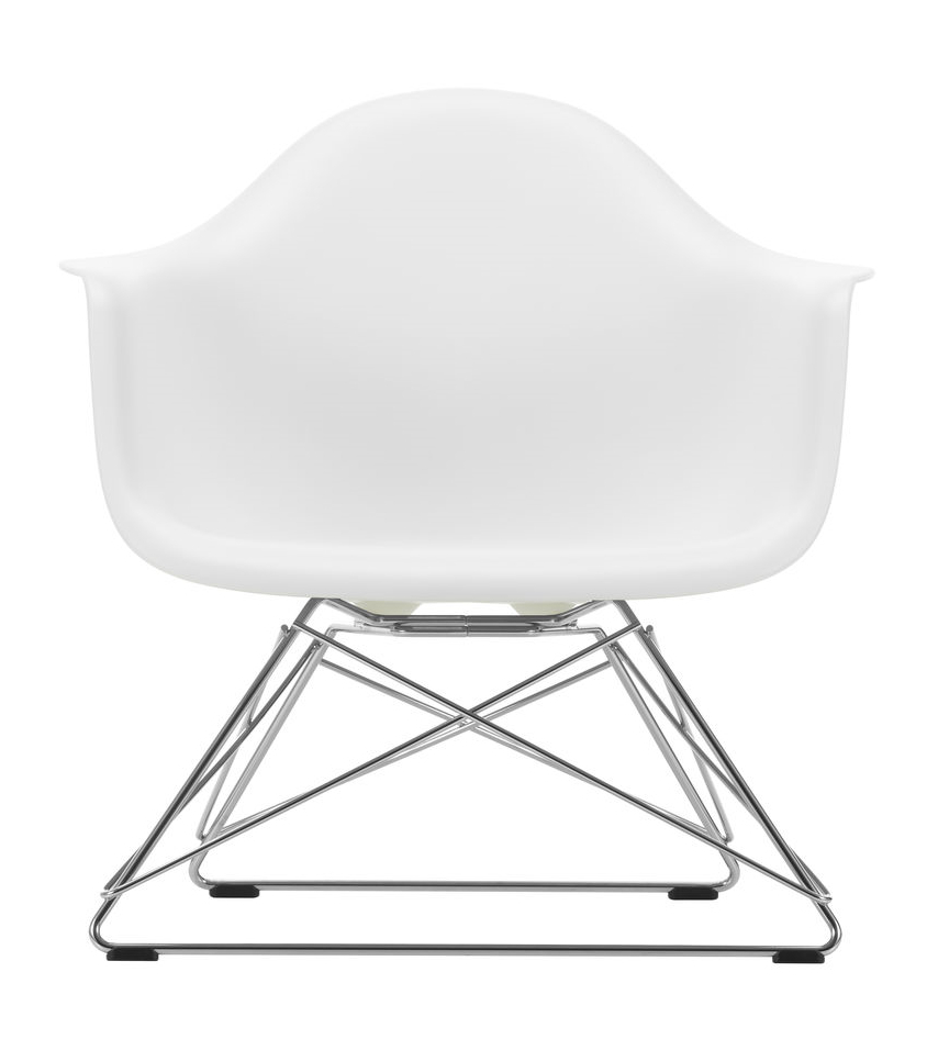 Eames Plastic Arm Chair LAR Stuhl Vitra Weiss - Chrom