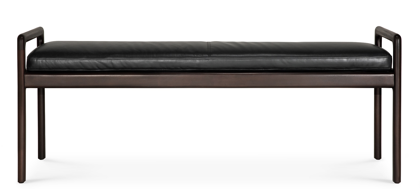 Jack Bench Bank mit Sitzpolster Leder schwarz Ethnicraft
