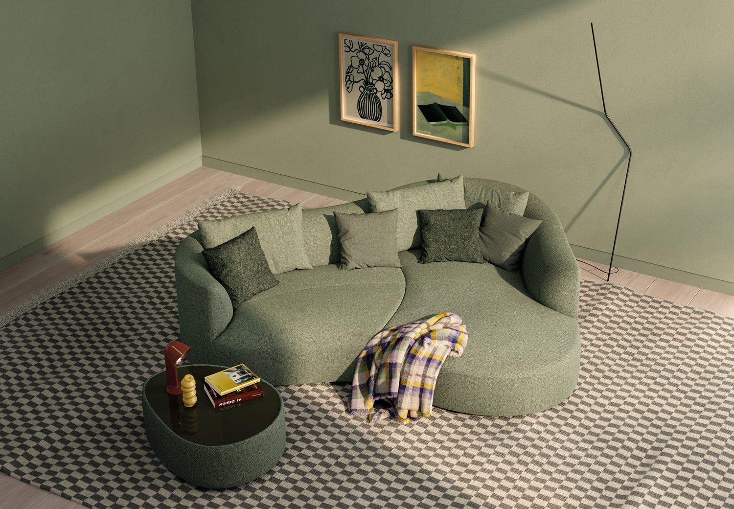 Siwa Sofa groß mit Liege Cor