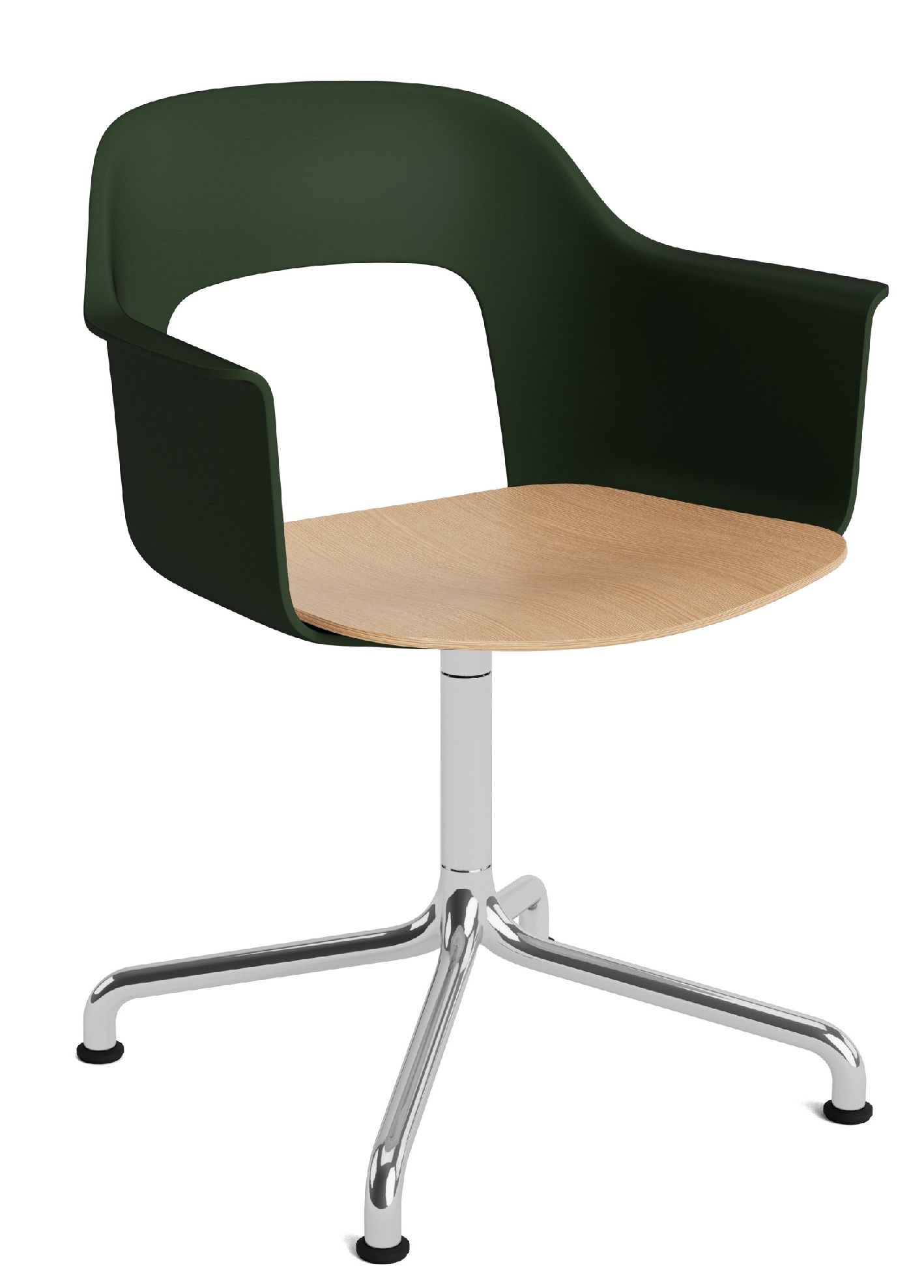 Layout Armchair 252 Armlehnstuhl 4-Sternfuß Drehfuß mit gebogenem Fußkreuz Hay