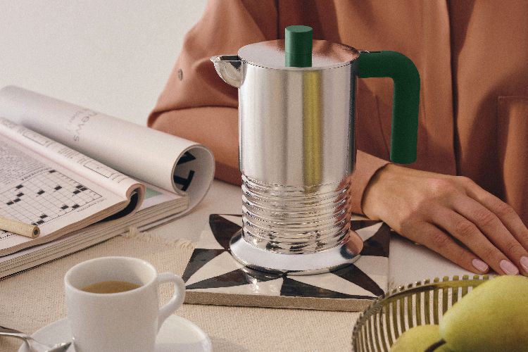 PM01/3 AGR Vite Espressokocher für 3 Tassen Grün Alessi