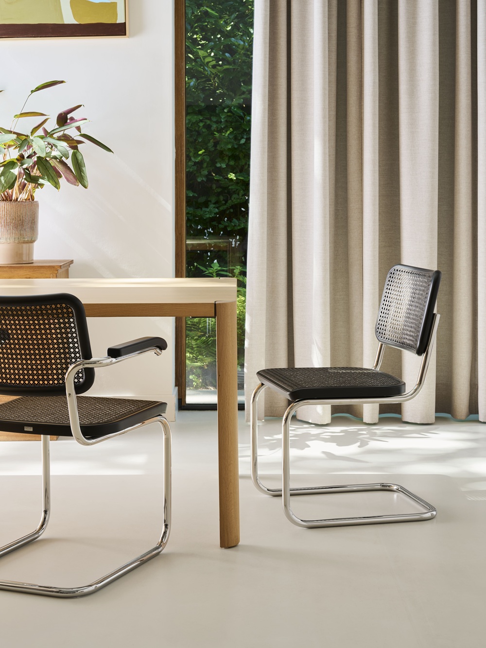 JS. Thonet by Jil Sander S 32 V / S32V Freischwinger Thonet