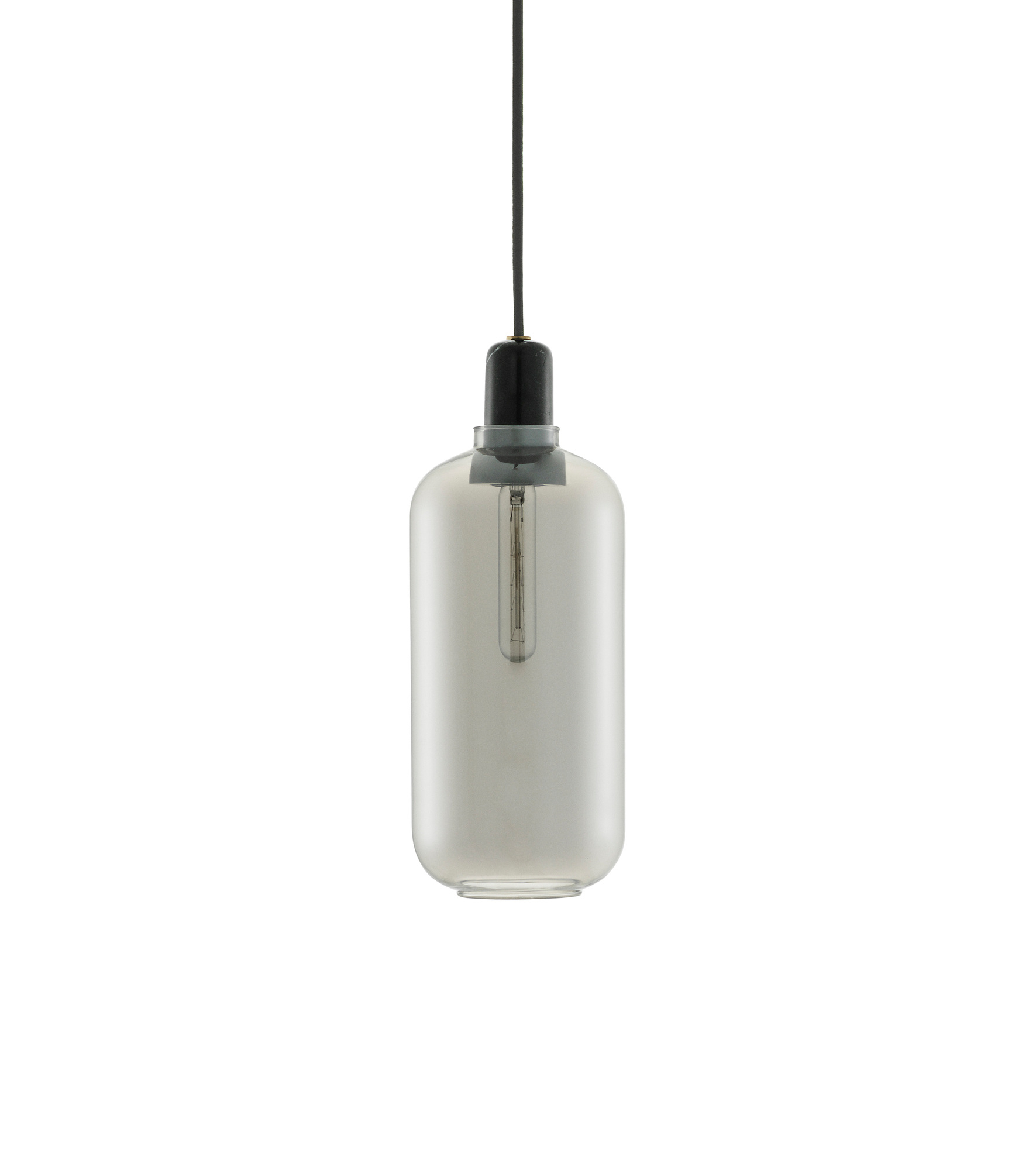 Amp Lamp Hängeleuchte Normann Copenhagen Smoke/Black Ø 11,2 cm
