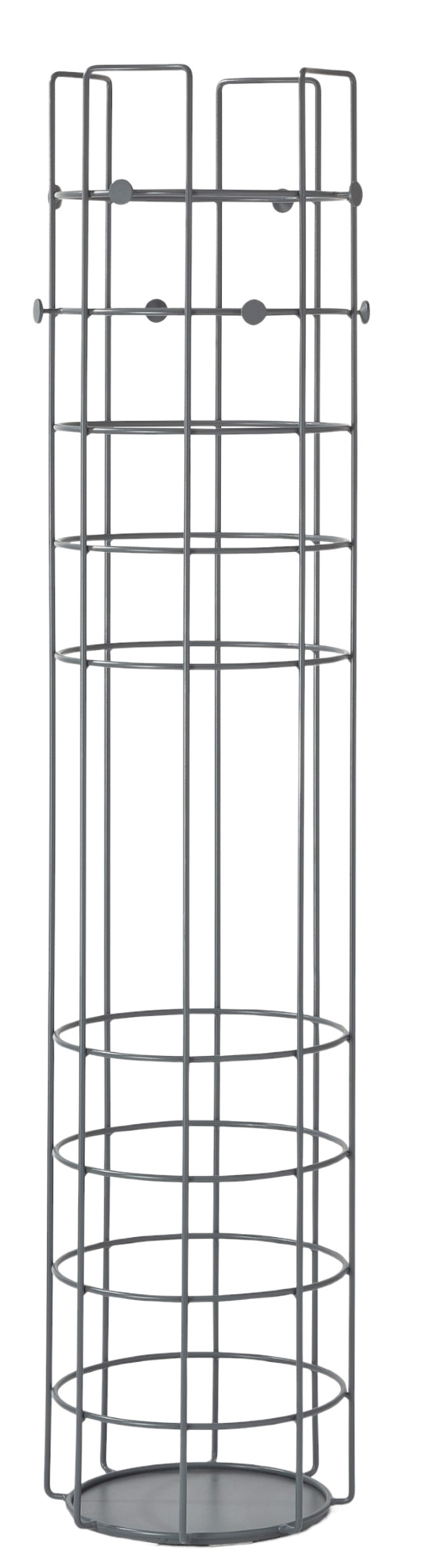 Bazar Garderobe von Richard Lampert in Basaltgrau: Moderne Standgarderobe aus Metall.