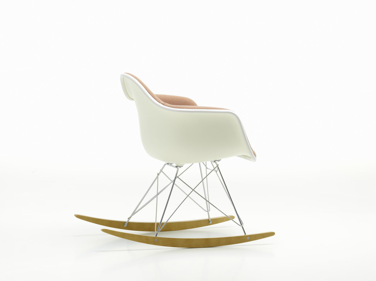 Eames Plastic Armchair RAR Schaukelstuhl Vollgepolstert Vitra