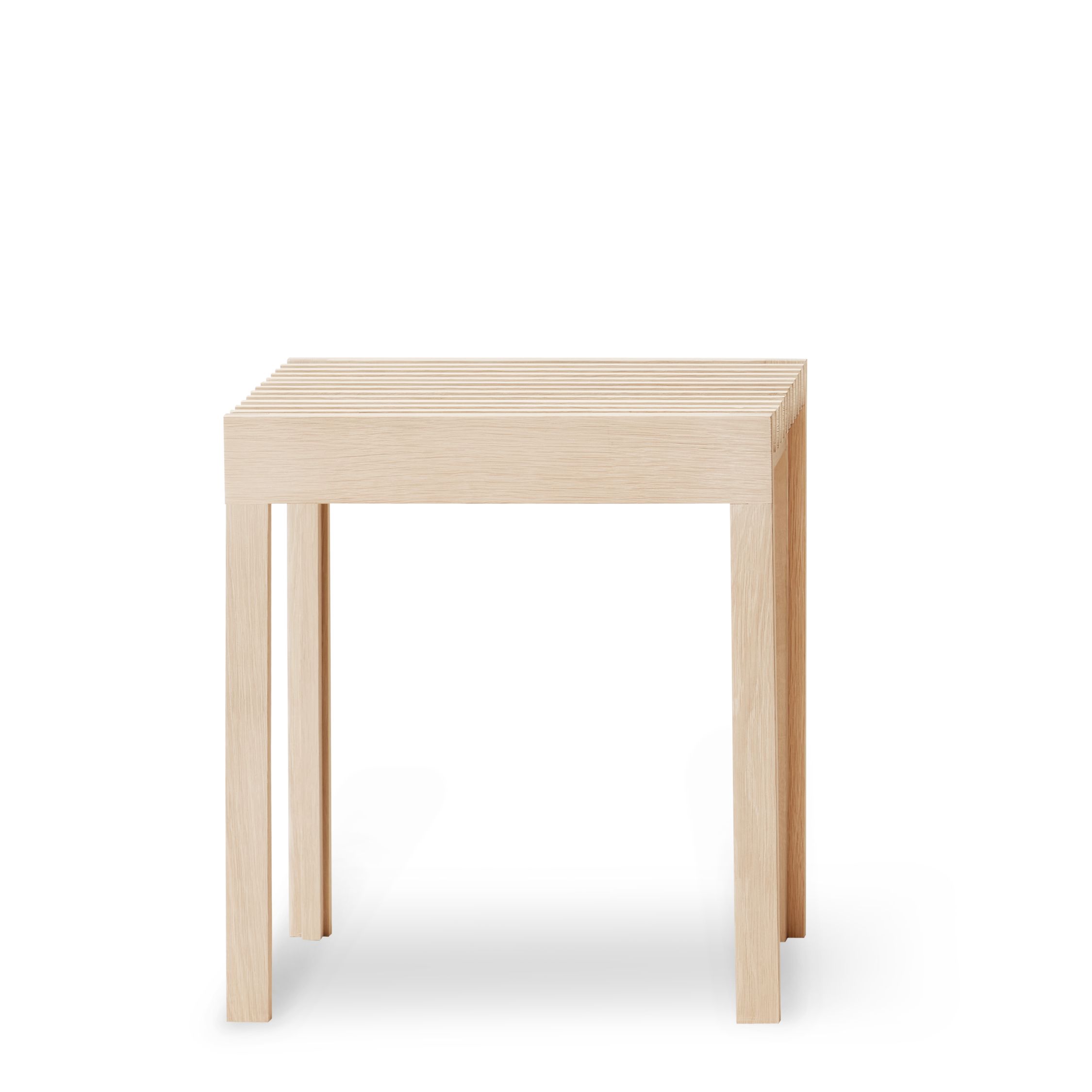Lightweight Hocker Eiche weiß geölt Form & Refine
