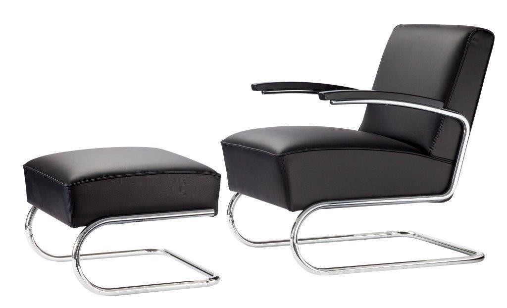 S 411 H Hocker Leder Thonet