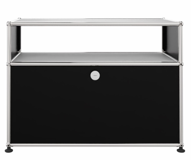 USM Haller Beistellmöbel mit 1 Schublade graphitschwarz