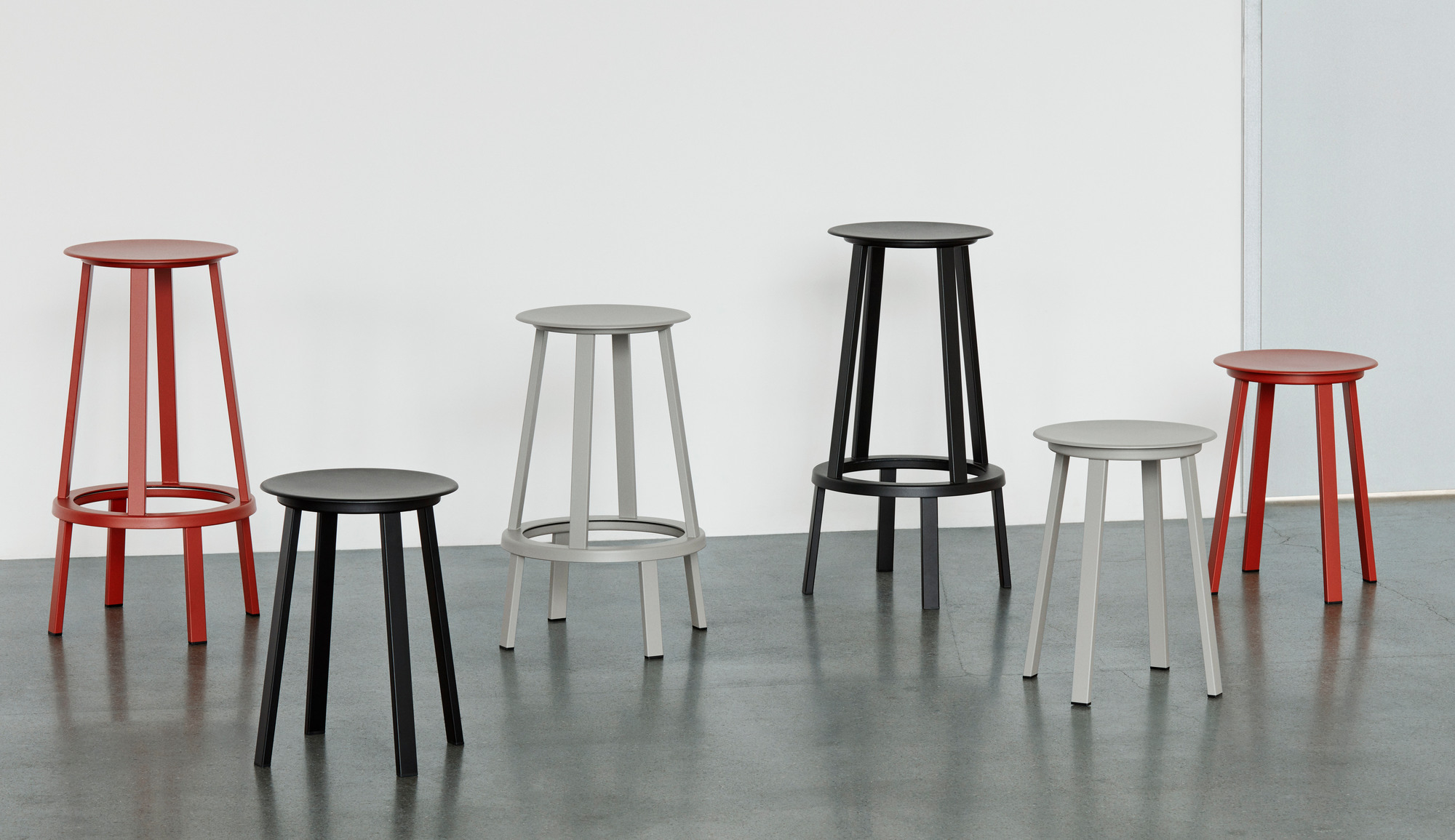 Revolver Bar Stool Barhocker HIGH 76 cm Steel SKY GREY Hay EINZELSTÜCK 