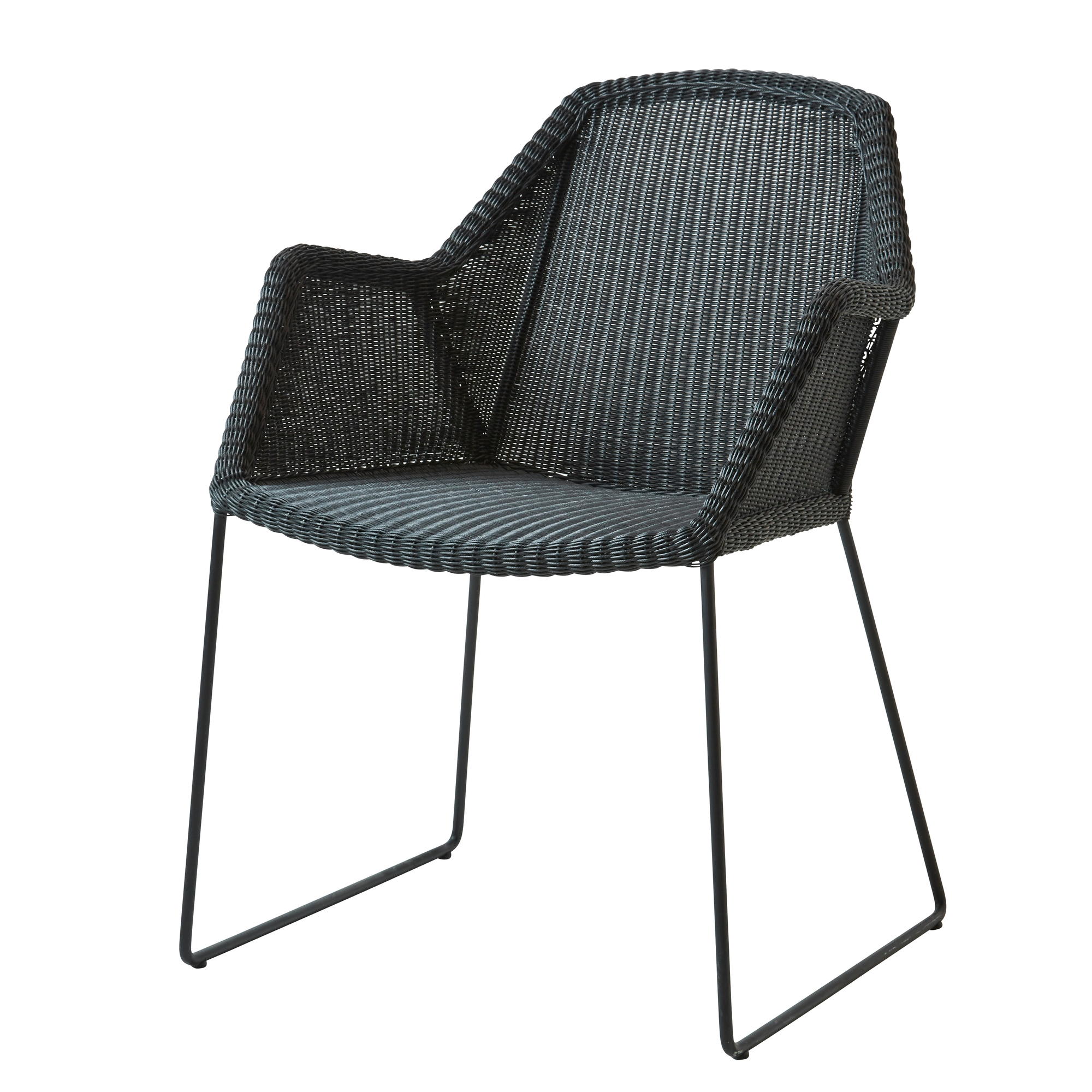 Breeze Outdoor Stuhl Kufengestell 2-er Set Cane-Line schwarz 