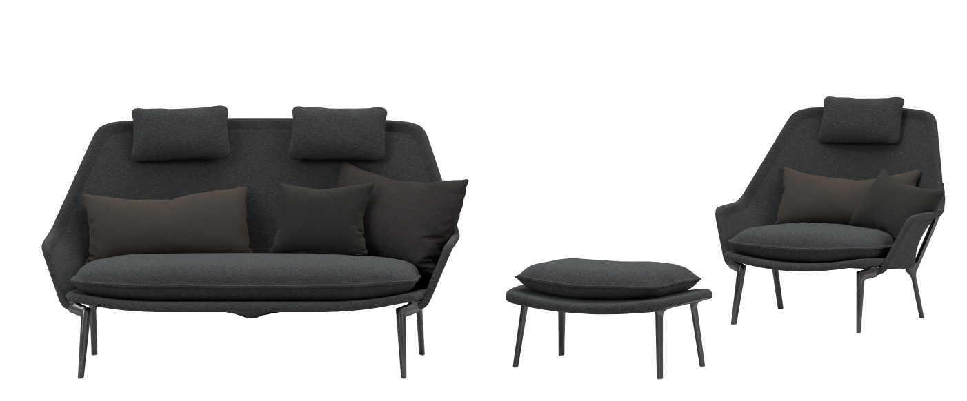 Slow Chair & Ottoman Sessel Stoff Vitra 