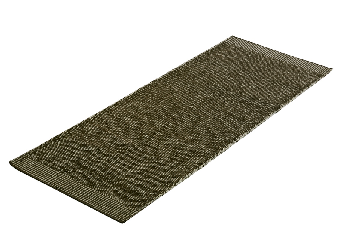 Rombo Rug Teppich 75x200 cm Woud Weiß / Moosgrün