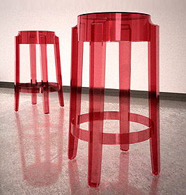 Charles Ghost Hocker 2-er Set Kartell