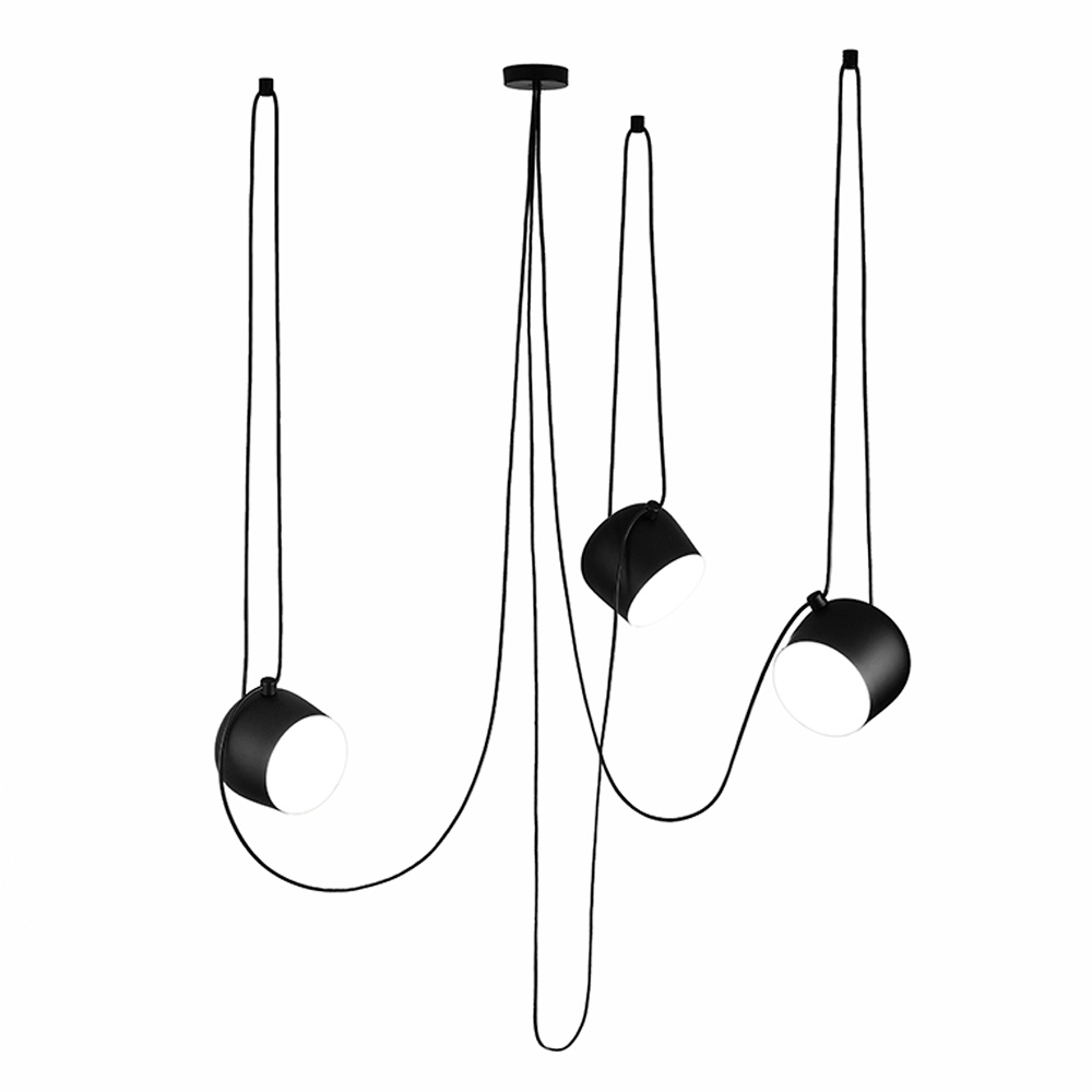 Aim 3-er Set Pendelleuchte Schwarz Flos EINZELSTÜCK