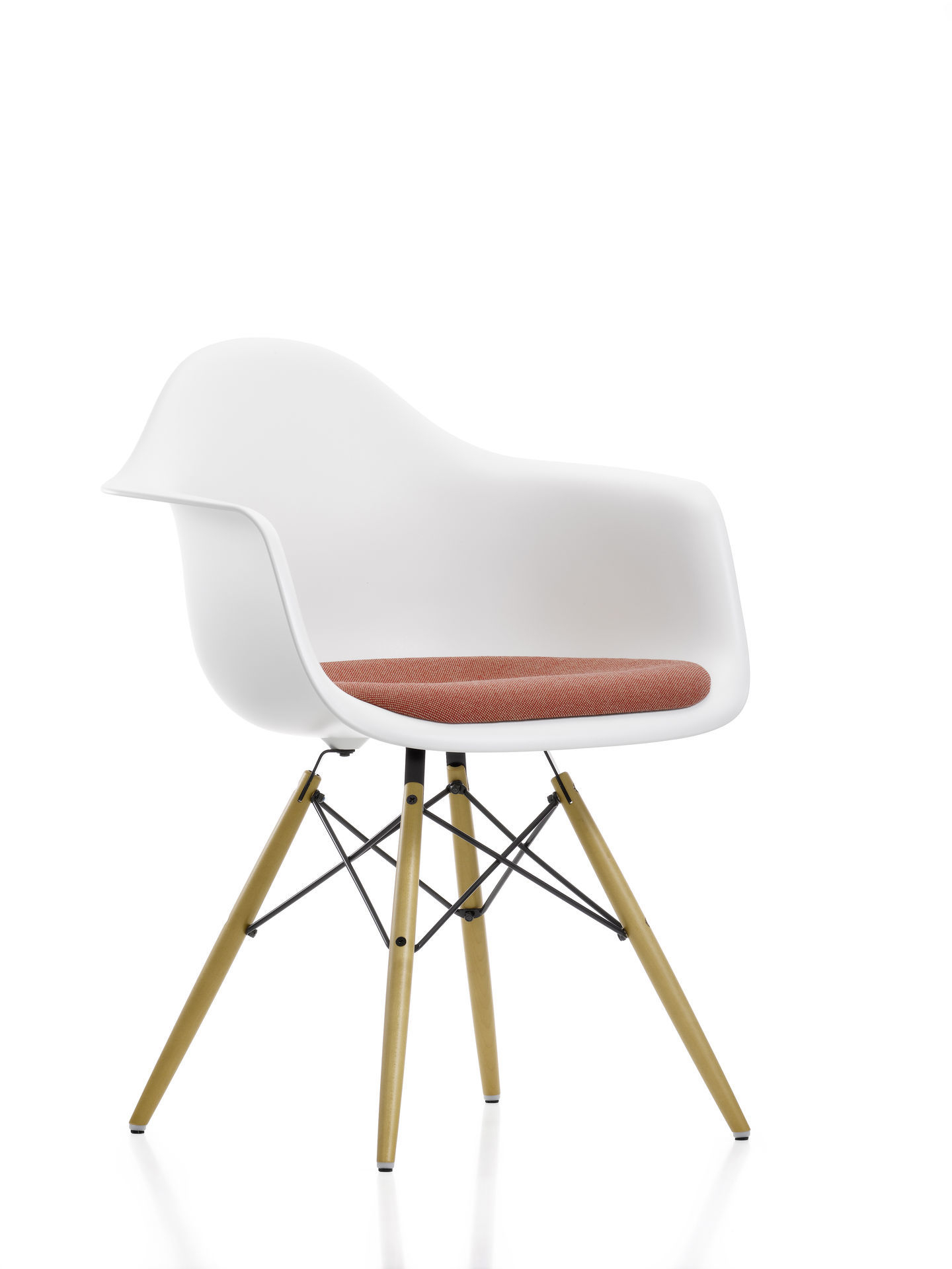 Eames Plastic Arm Chair DAW Stuhl mit Sitzpolster Vitra