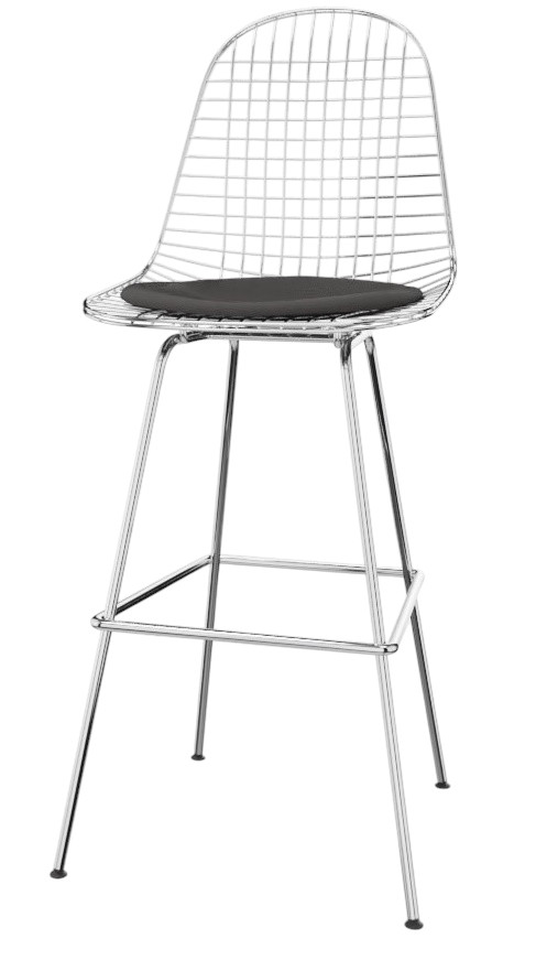Eames Wire Bar Stool Barhocker Medium mit Sitzpolster Vitra 
