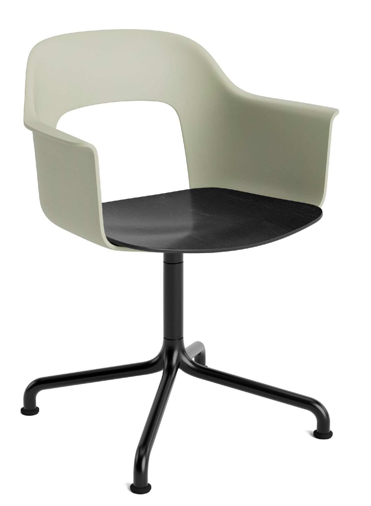 Layout Armchair 252 Armlehnstuhl 4-Sternfuß Drehfuß mit gebogenem Fußkreuz Hay