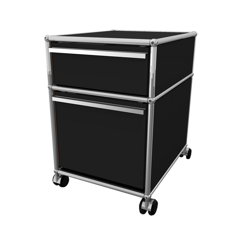 USM Haller Rollcontainer mit Hängeregistratur – braun