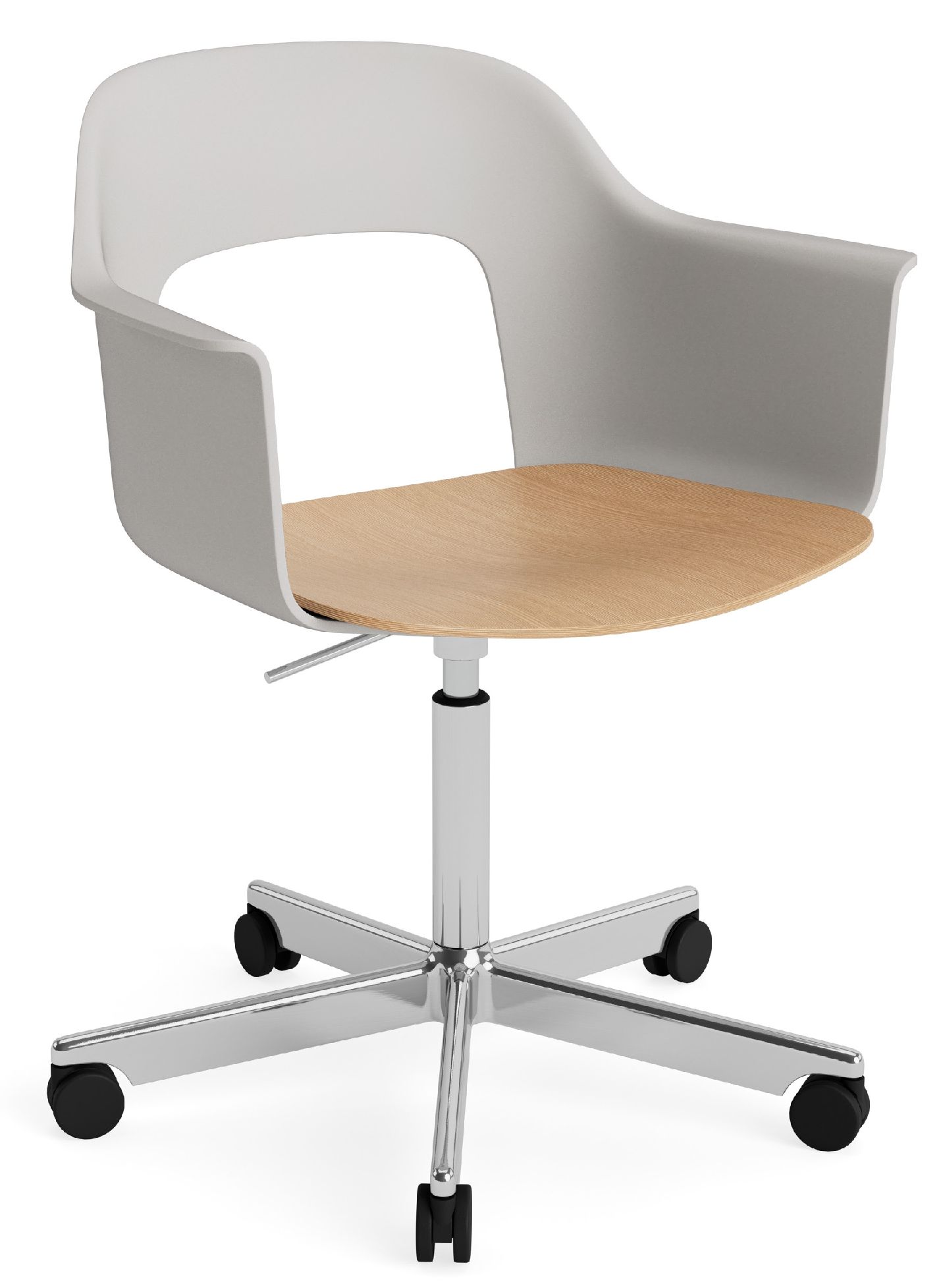 Layout Armchair 242 Armlehnstuhl 4-Sternfuß Gasfeder mit Drehfunktion Hay